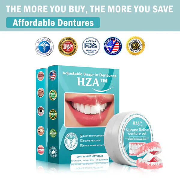 HZA™ 🗽 Silicone Reline Denture Set (⏰Limited Time 80% Off - Last 30 Minutes ⏰)