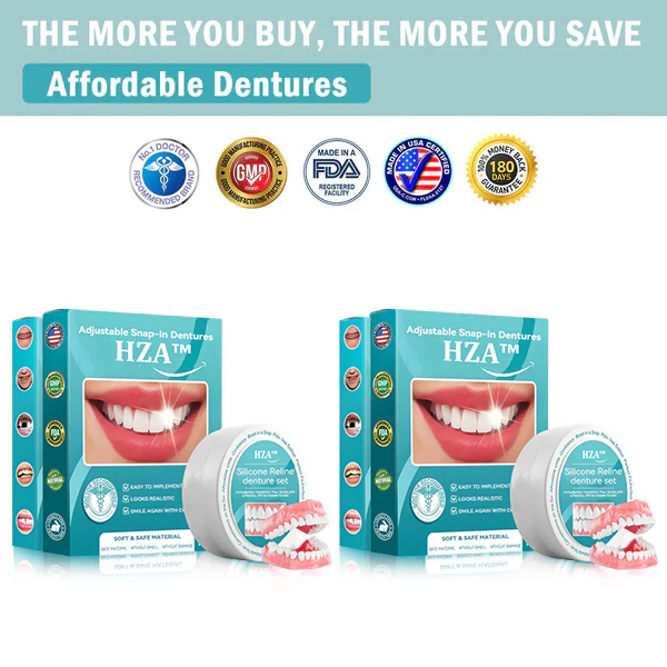 HZA™ 🗽 Silicone Reline Denture Set (⏰Limited Time 80% Off - Last 30 Minutes ⏰)