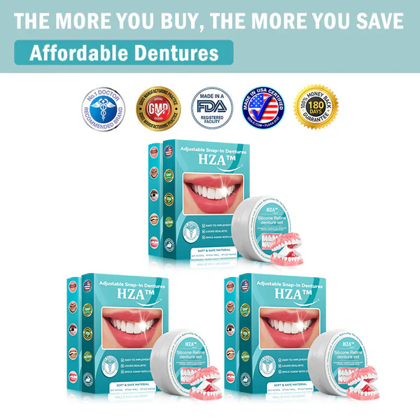 HZA™ 🗽 Silicone Reline Denture Set (⏰Limited Time 80% Off - Last 30 Minutes ⏰)