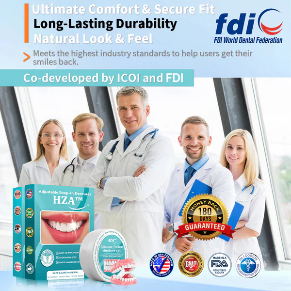 HZA™ 🗽 Silicone Reline Denture Set (⏰Limited Time 80% Off - Last 30 Minutes ⏰)