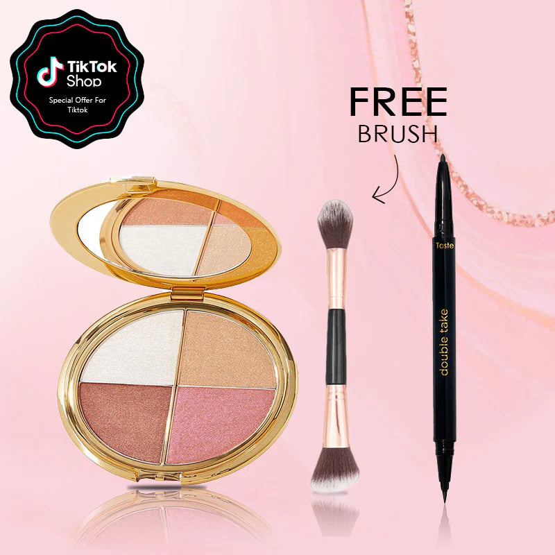 đ„Last 3 hours 60% offâ°eye & cheek palette - eyeshadow and highlighter makeup (with Detachable Brush)