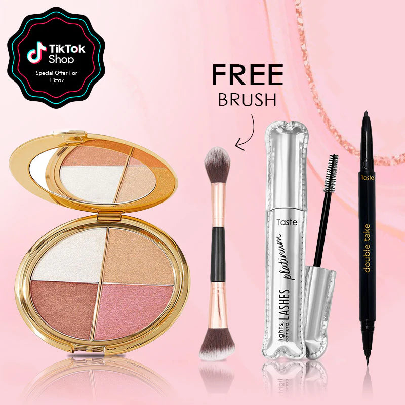 đ„Last 3 hours 60% offâ°eye & cheek palette - eyeshadow and highlighter makeup (with Detachable Brush)