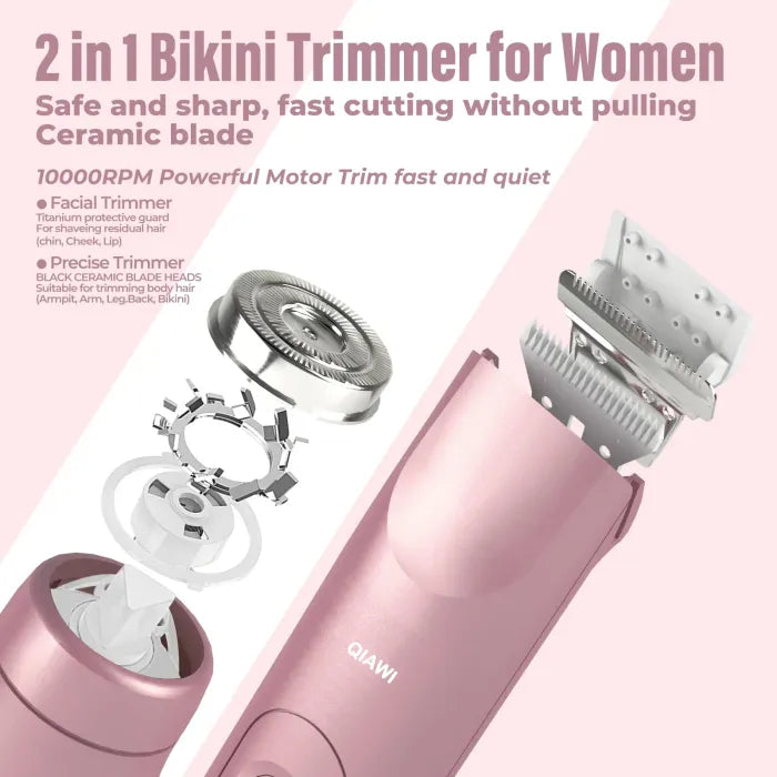 đ LAST DAY PROMOTION - 50% OFFđ2-in-1 Womenâs Electric Shaver â Dual Head Precision Trimmer
